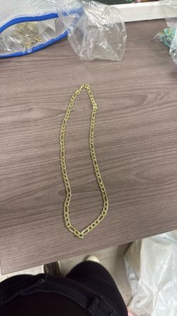 Gold-Tone Figaro Chain Necklace