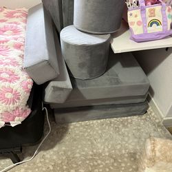 kids grey fort couch