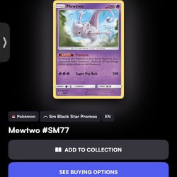 Pokémon Mewtwo SM77 PSA GRADE 10