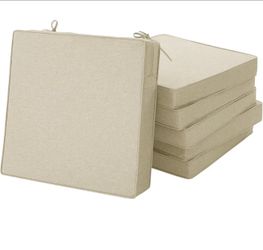 6pk Beige outdoor patio cushions