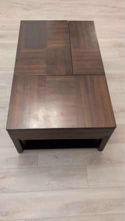 Lift Top Coffee Table - Solid Wood, Wheels