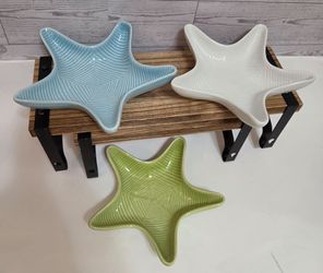 Set of 3 Andrea by Sadek starfish dishes,