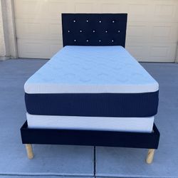 Beautiful Twin  Size Bed Frame And Mattress!!