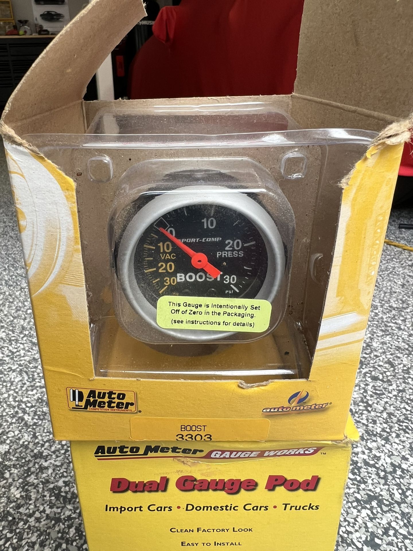 Auto meter Boost Gauge And Dual Gauge Pod