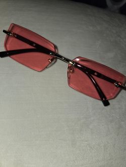 BRAND NEW Frameless pink shades black frame
