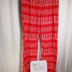 Wondershop Pajama Pants Womens XXL Red Fair Isle Christmas Holiday Fleece 2XL