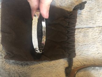 Authentic sterling silver Michael Kors bangle