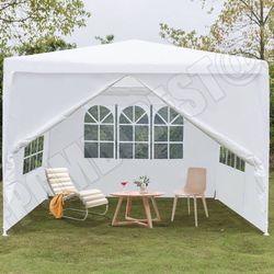 Canopy 10x10ft Canopy Tent with Sidewalls  Tent for Parties Beach Camping Party (10x10 Blue)