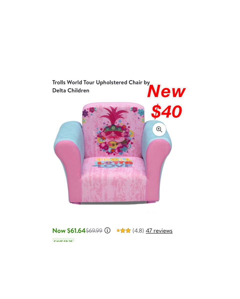 New trolls kids couch new $40 pick up east Palmdale check out all my other listings or hit follow we will open box to show its new and complete