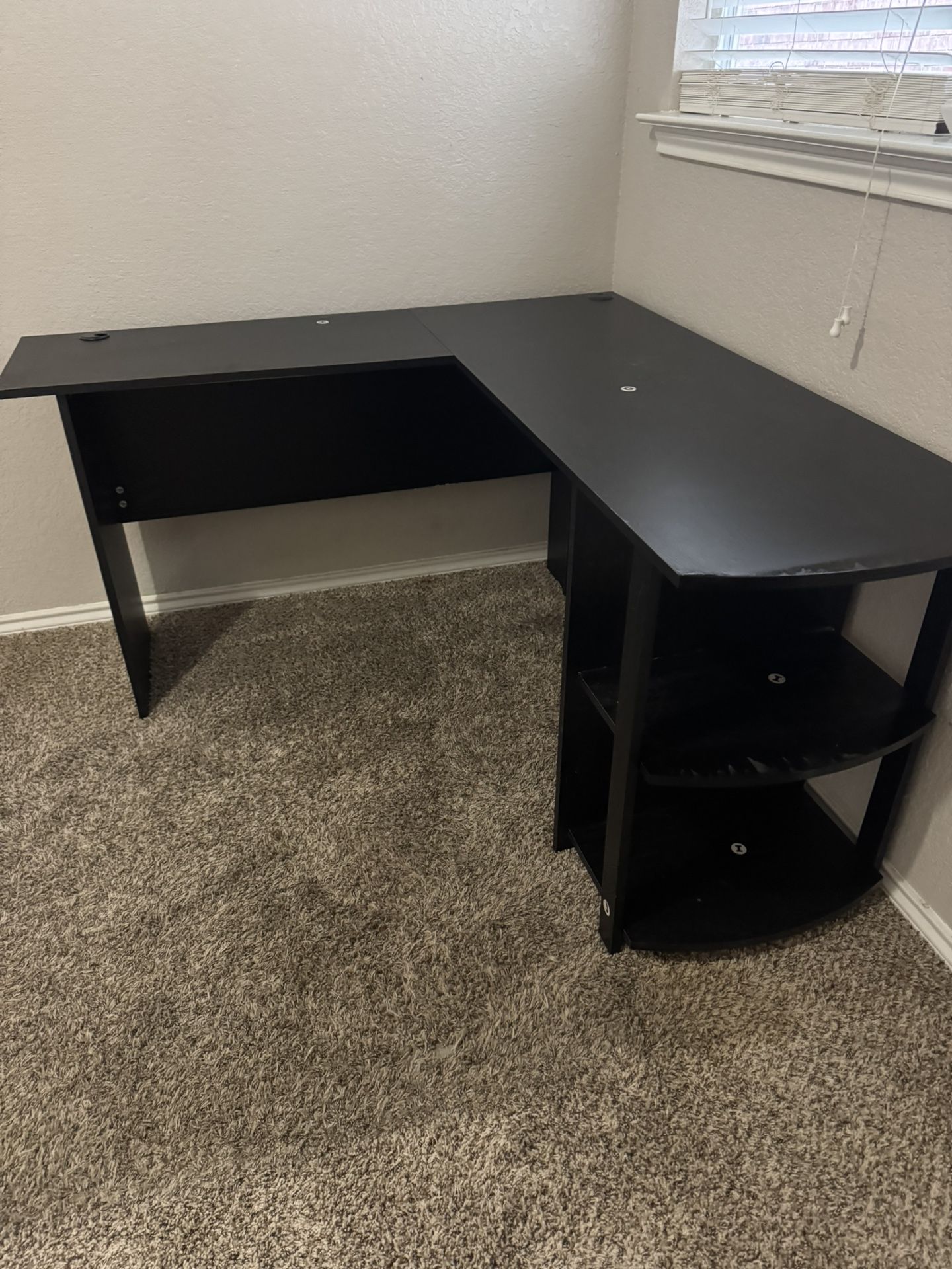Black Corner Desk