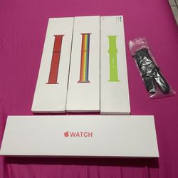 Apple Watch Series 6 Red Aluminum case Red Sport Band & Extra Apple Bands 