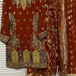 Chiffon Formal Gharara Dress 