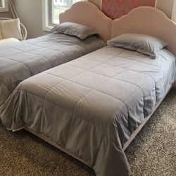 2 TWIN BEDS WITH MATTRESSES