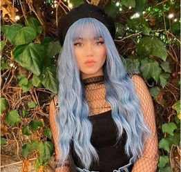 Wig Hair - light blue purple NEW