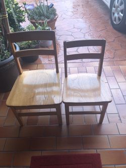 Real wood chairs for kids