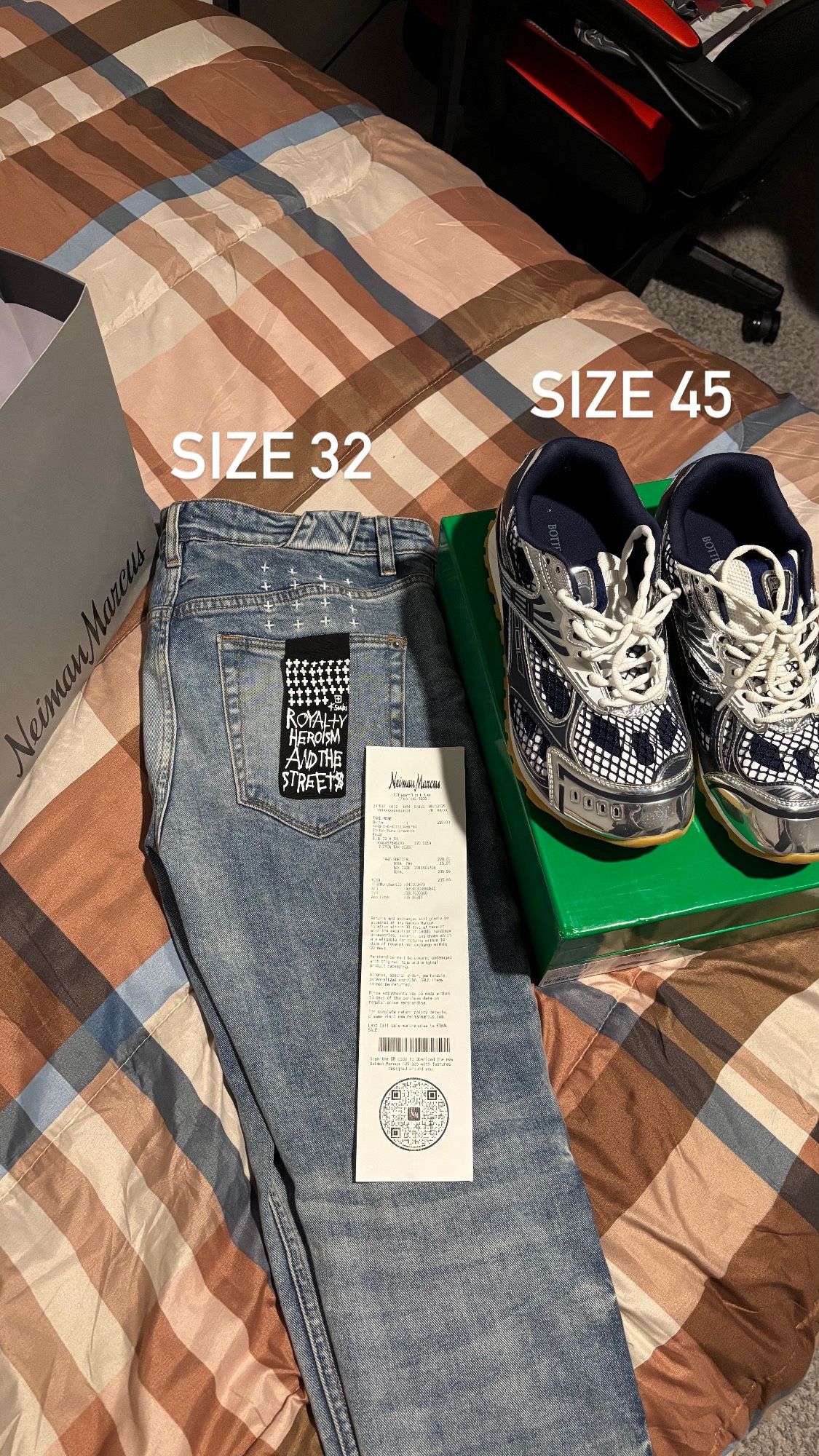 ksubi denim pants $150- bottegas shoes is $179