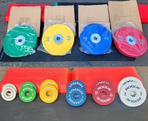 American Barbell Urethane bumper plate set + Change plates