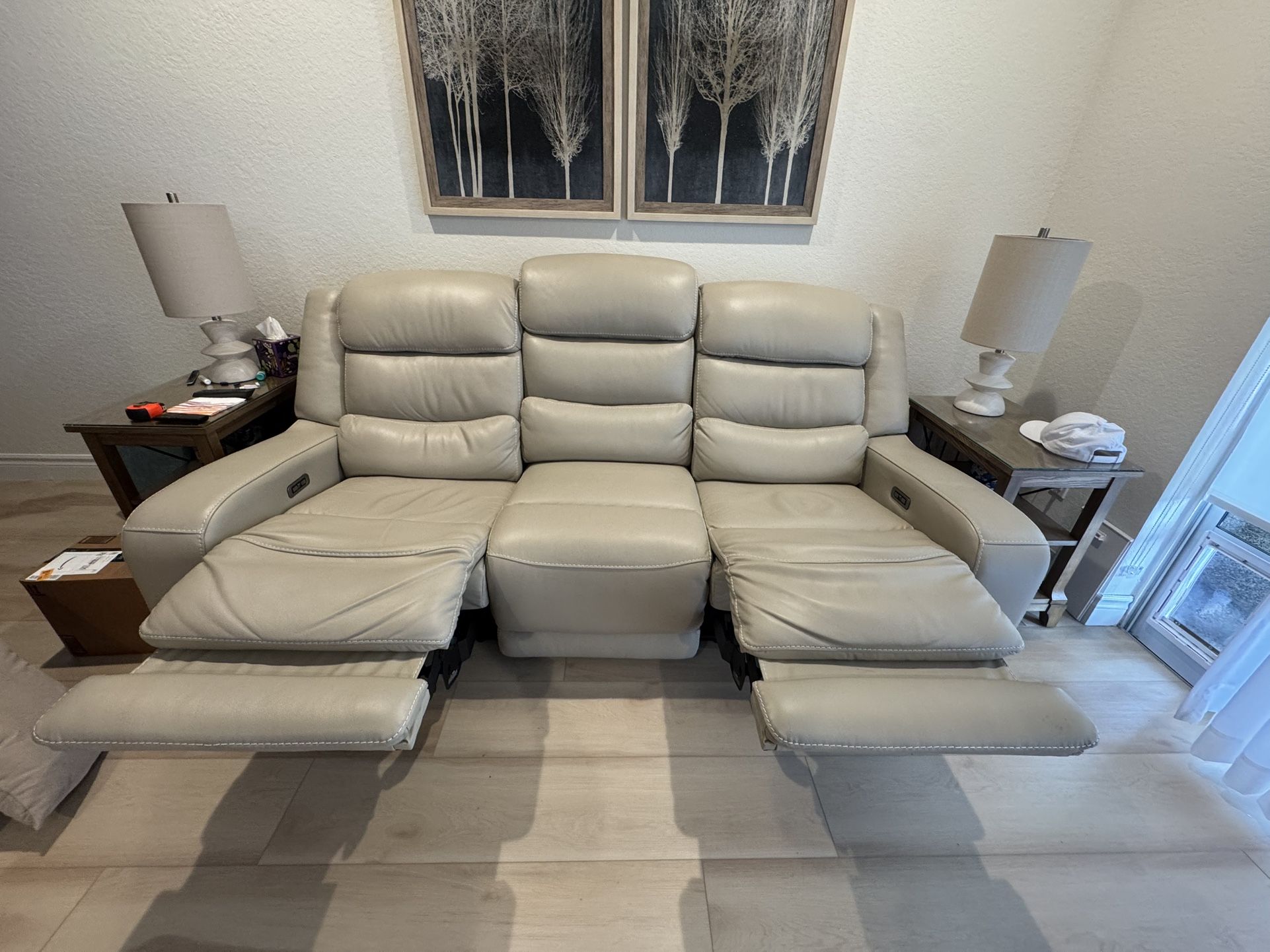 Leather Recliner Couch