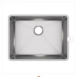 Crosstown 24 in. Undermount Single Bowl 18-Gauge Stainless Steel Kitchen Sink Only