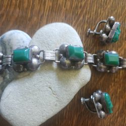 Vintage MEXICAN  Set Earrings & Bracelet