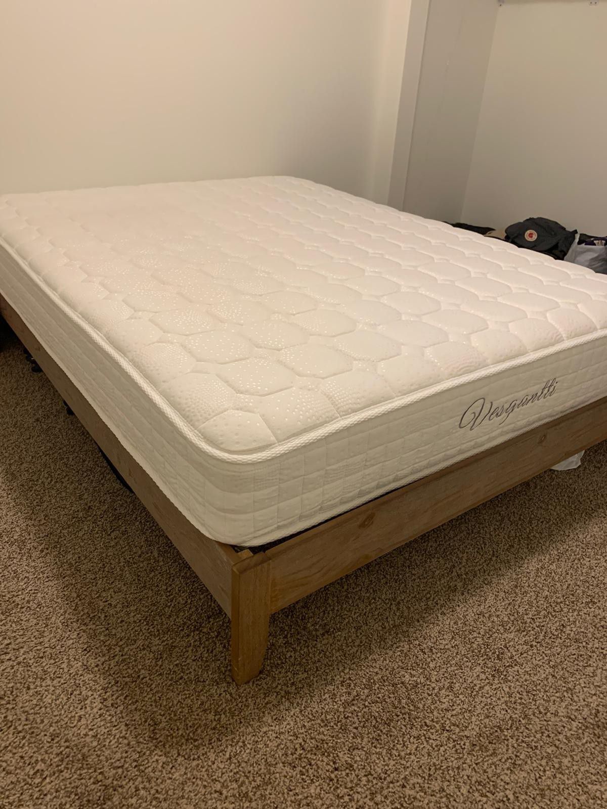 Queen bed frame and 9.4" mattress