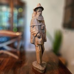 Vintage wood carved figure