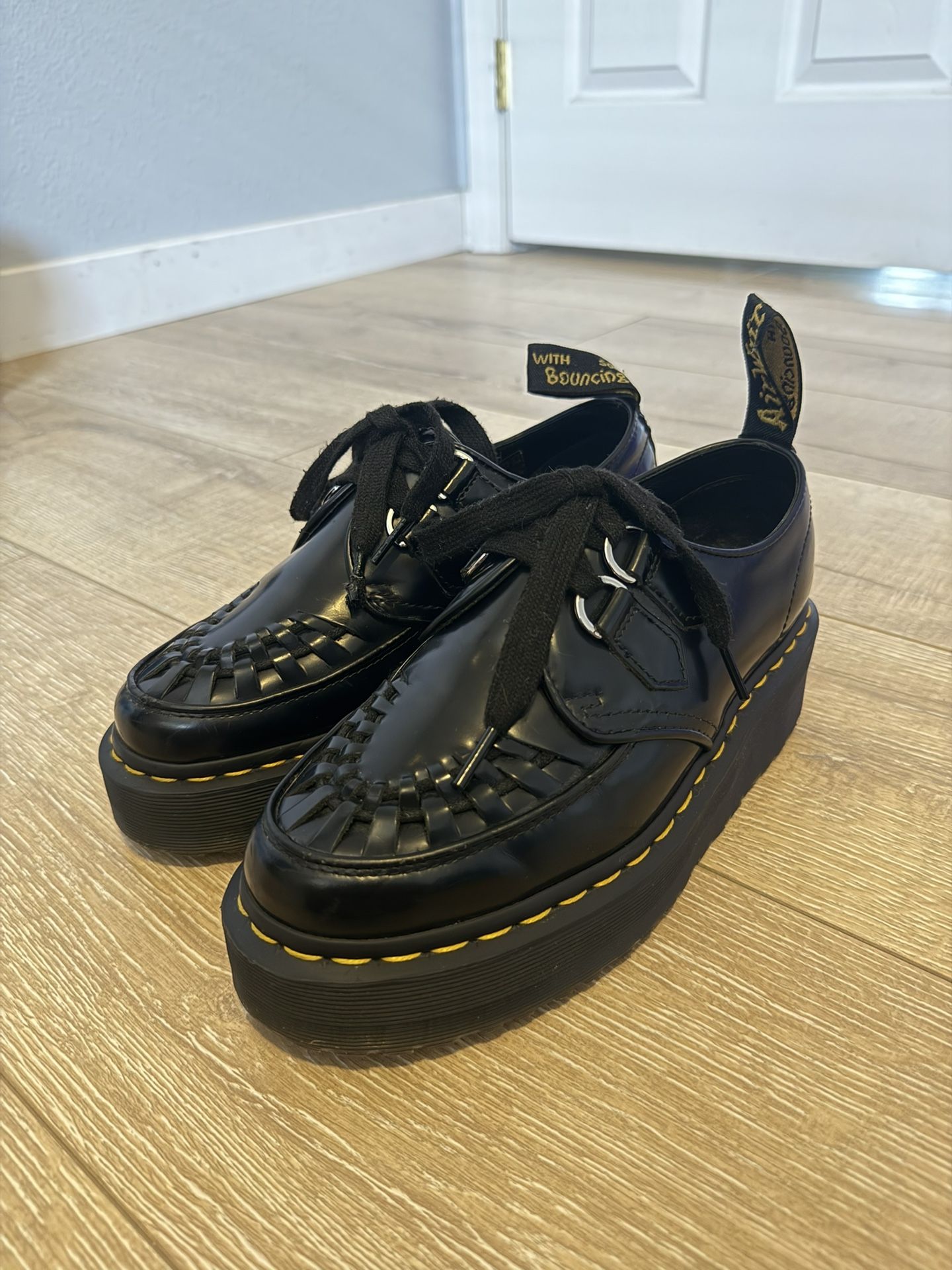 Martens Sidney Leather Creeper Platform Shoes
