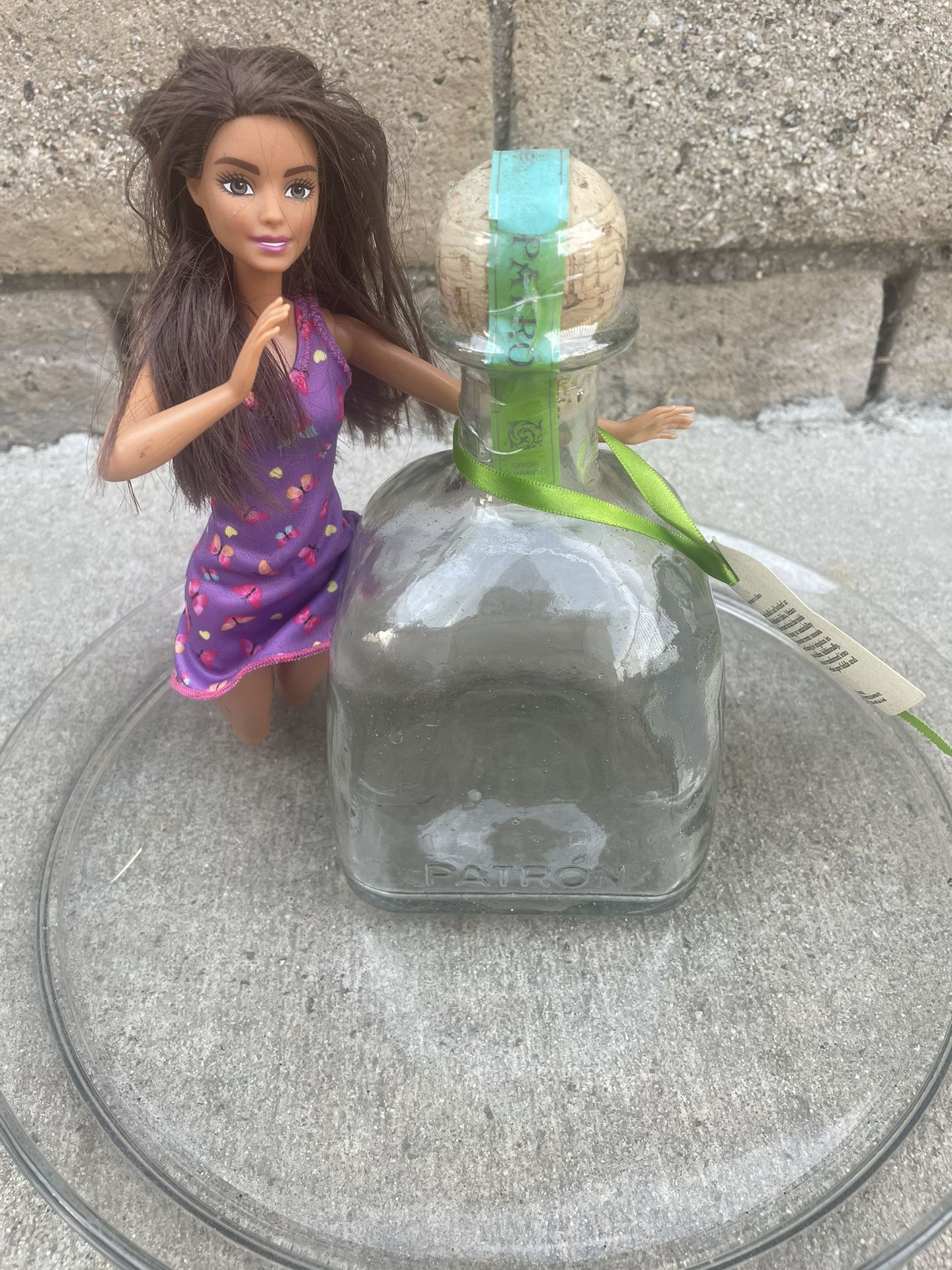 Patron Tequila Decorative Glass Bottles