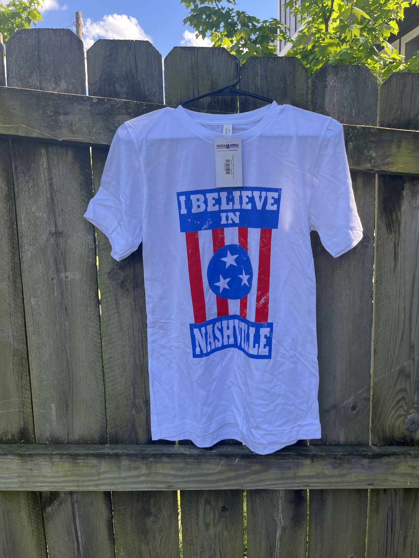White I Believe In Nashville Unisex T-Shirt (S,M,L,XL,XXL)