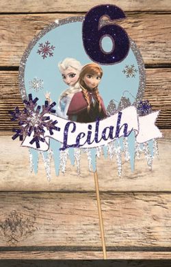 Frozen cake topper