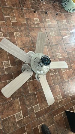 Ceiling Fan with Light Wood Blades