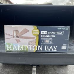 Hampton Bay Grantway 48in Brushed Nickel Ceiling Fan