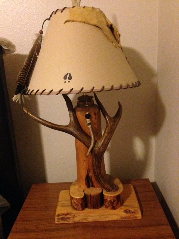 Antler Side Table Antler lamp
