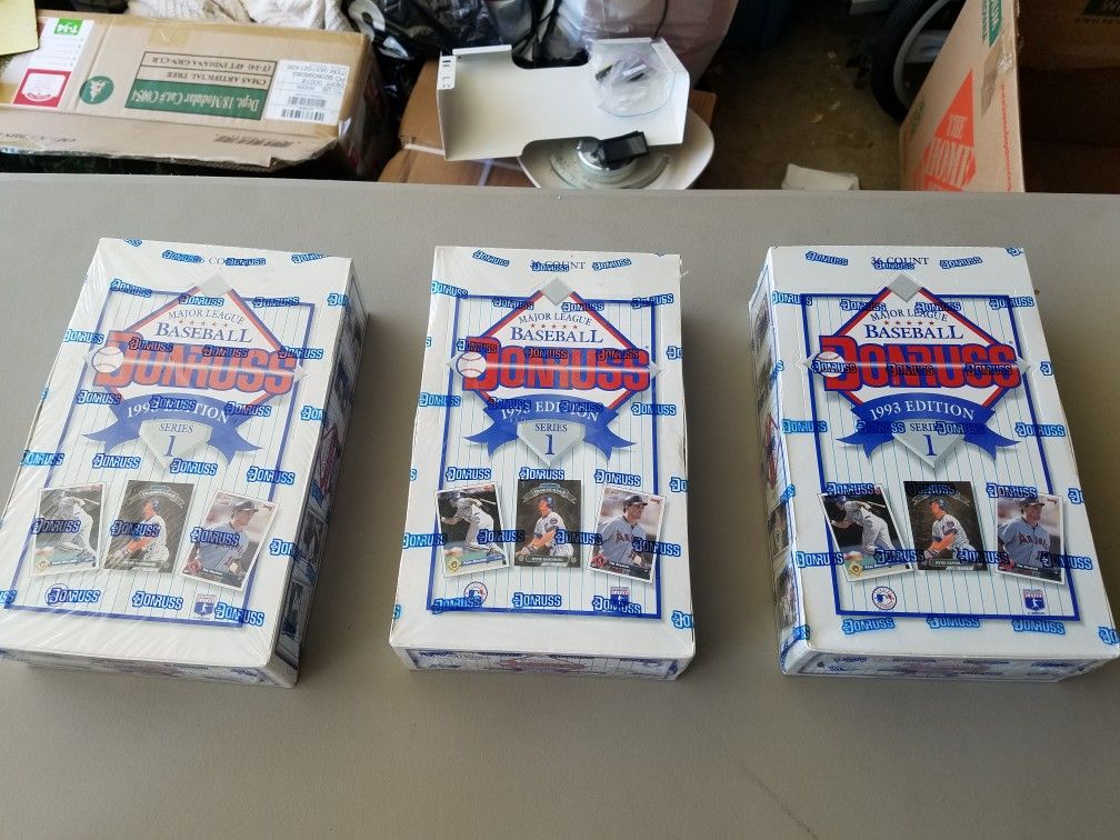 Factory sealed baseball cards 1987-1993 cases $10 -$20 per case special today only