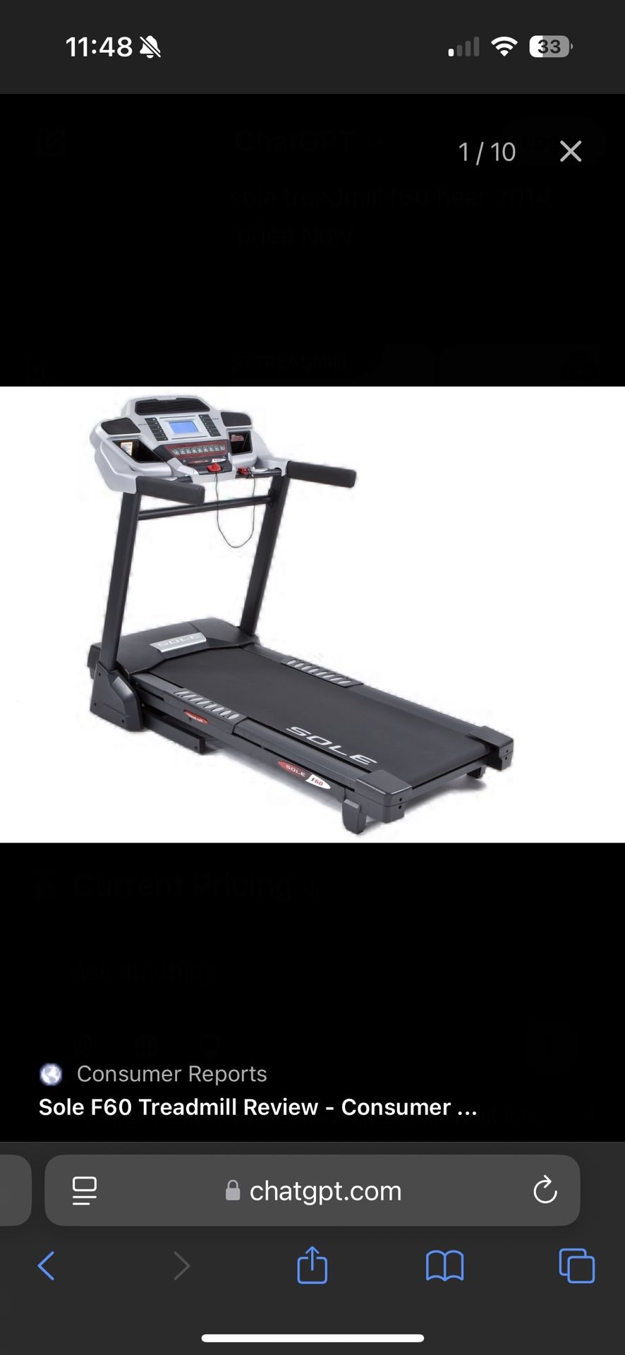 Sole F60 Treadmill