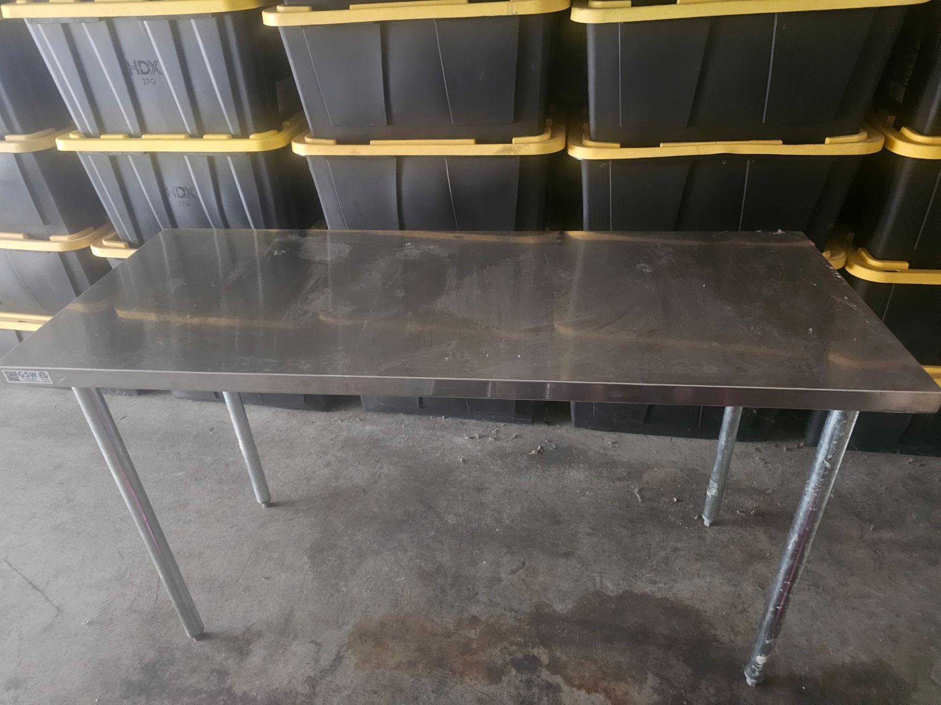 Used Regency 24" x 60" All 18-Gauge 430 Stainless Steel Commercial Work Table with Undershelf
