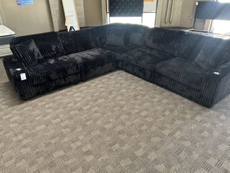 Large Black Modular Sectional 