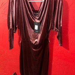 purple chrome colored dress 