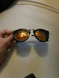 GAMT color film reflective oval sunglasses