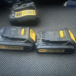12v/20v Dewalt Batteries And Charger