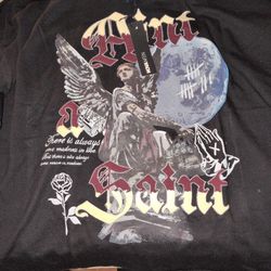 Ain't Saint Hoodie Black