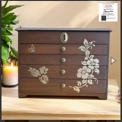 Multi-Drawer Wood Jewelry Box  