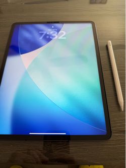 iPad Pro 5th gen 12.9” m1 WiFi cellular with Apple Pencil open to trades