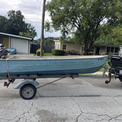 14 Ft Aluminum Boat With Optional Trailer