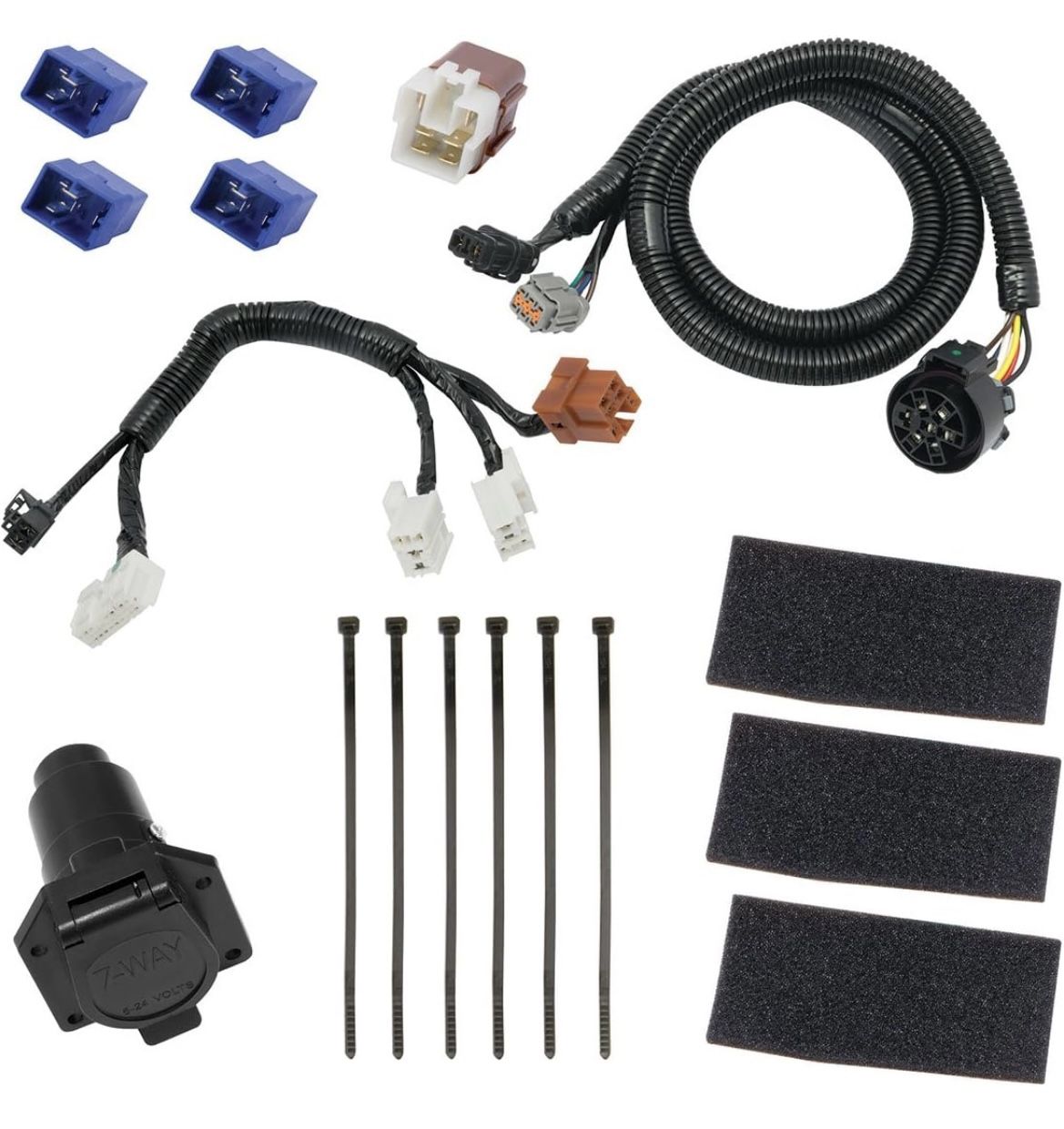 Custom Tow Harness 7 Way Tow Hitch Trailer Wiring Harness Kit For 2014-2020 Infiniti QX60, 2013-2020 Nissan Pathfinder