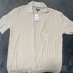 Alfani Textured Button Up