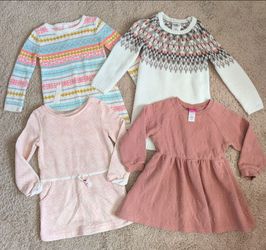 Toddler Fall/Winter Sweater Dress Bundle - Size: 4T