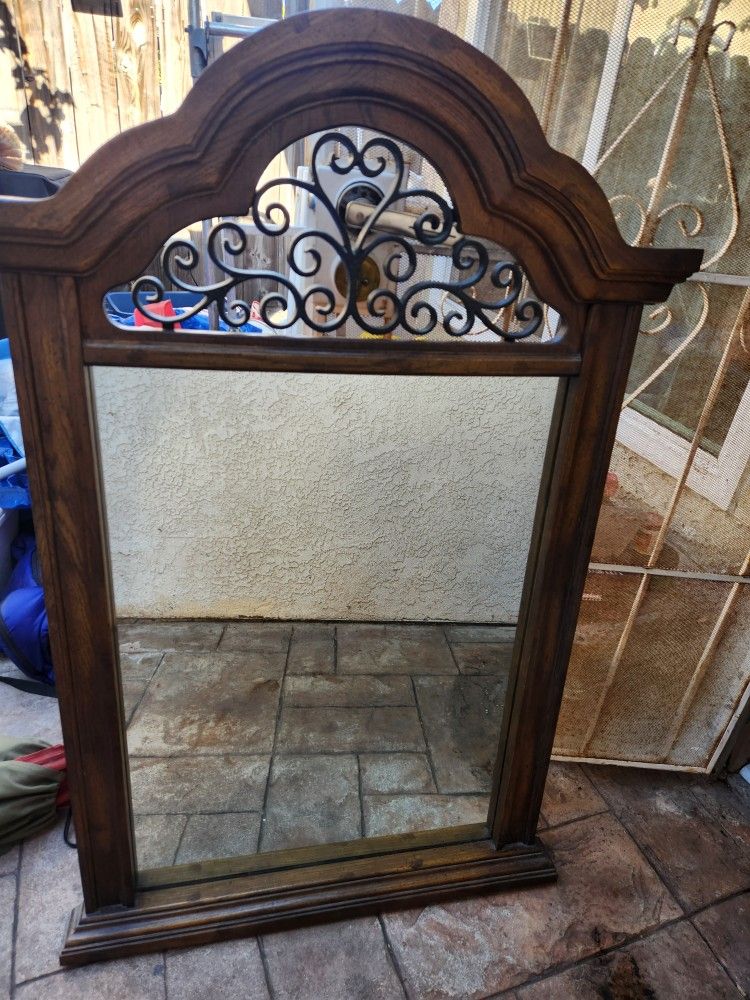 Antique mirror.