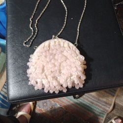 Pink Beaded Purse