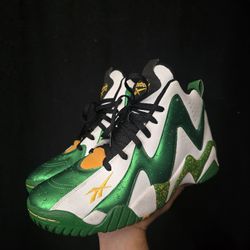 Reebok Kamikaze Seattle Sonics rain 2013 Shawn Kemp Shoes Size Mens 10.5